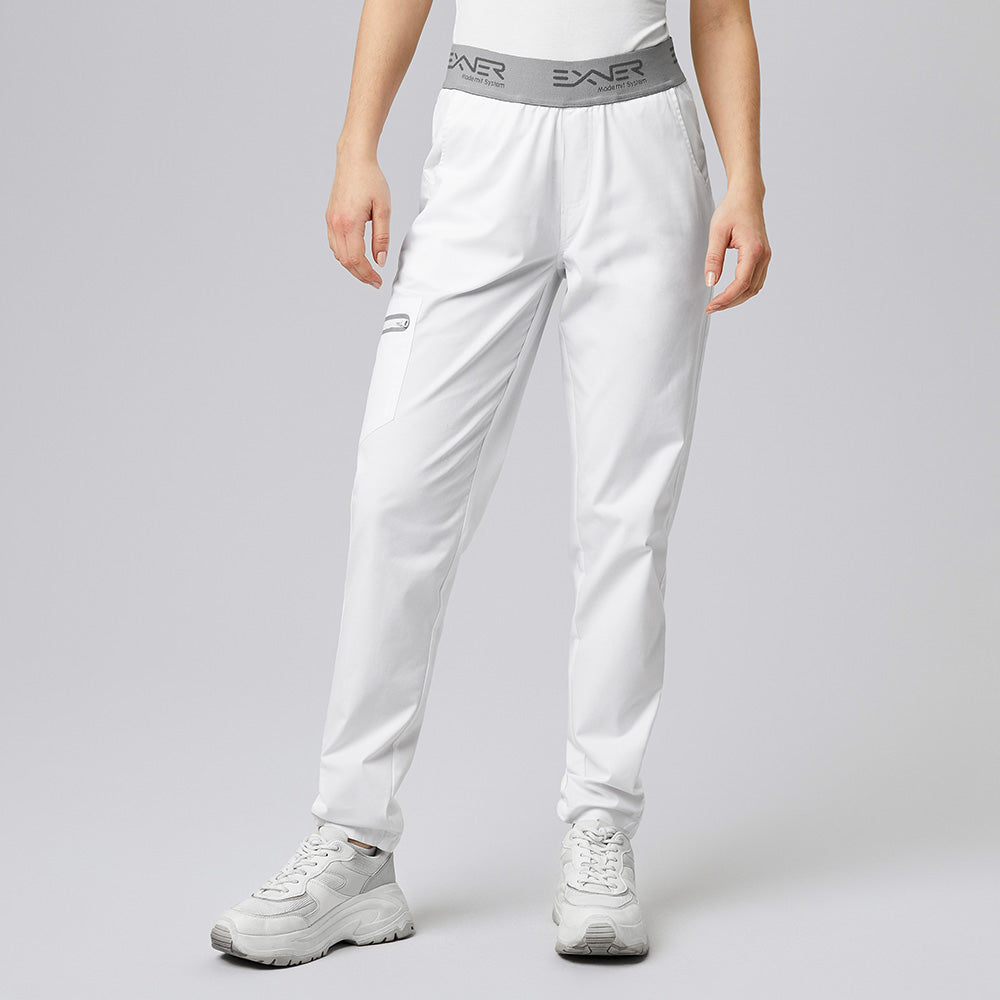 Schlupfhose mit Comfort-Gummizug, weiß