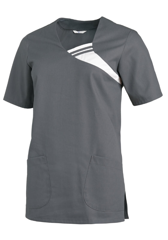 Schlupfkasack  · Ausschnitt mit kontrastfarbigem Einsatz