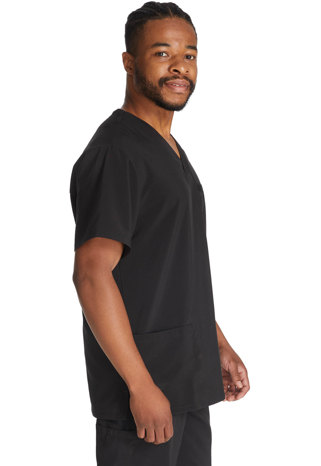 Herren Stretch-Kasack mit V-Ausschnitt