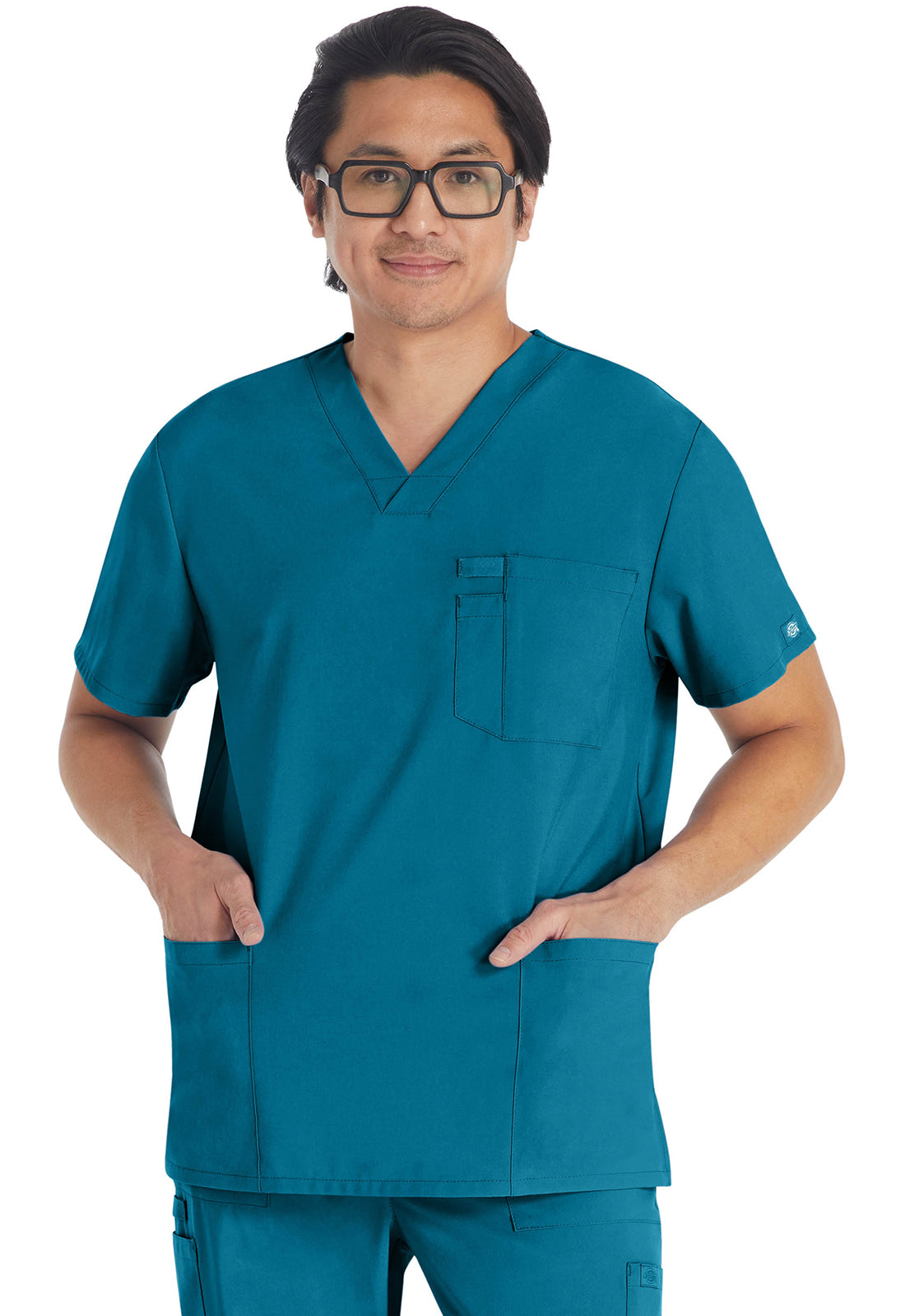 Herren Stretch-Kasack mit V-Ausschnitt
