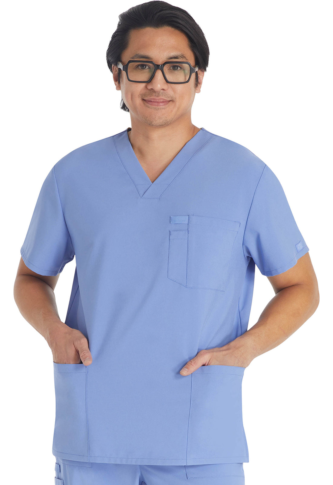 Herren Stretch-Kasack mit V-Ausschnitt