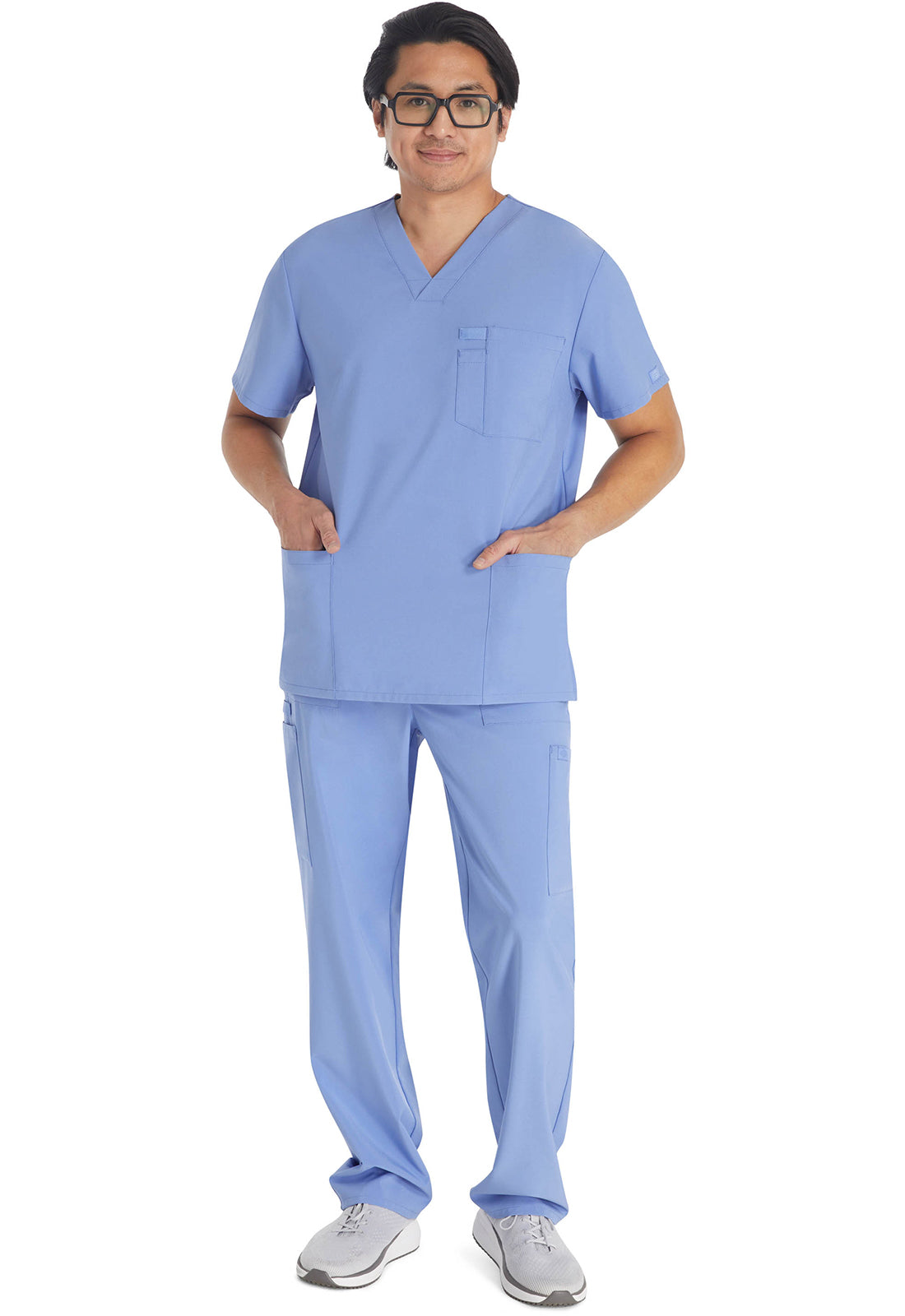Herren Stretch-Kasack mit V-Ausschnitt