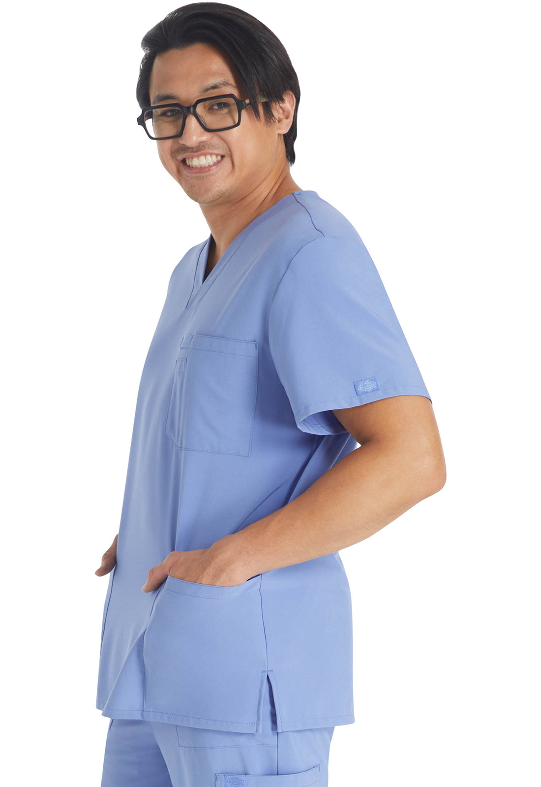 Herren Stretch-Kasack mit V-Ausschnitt