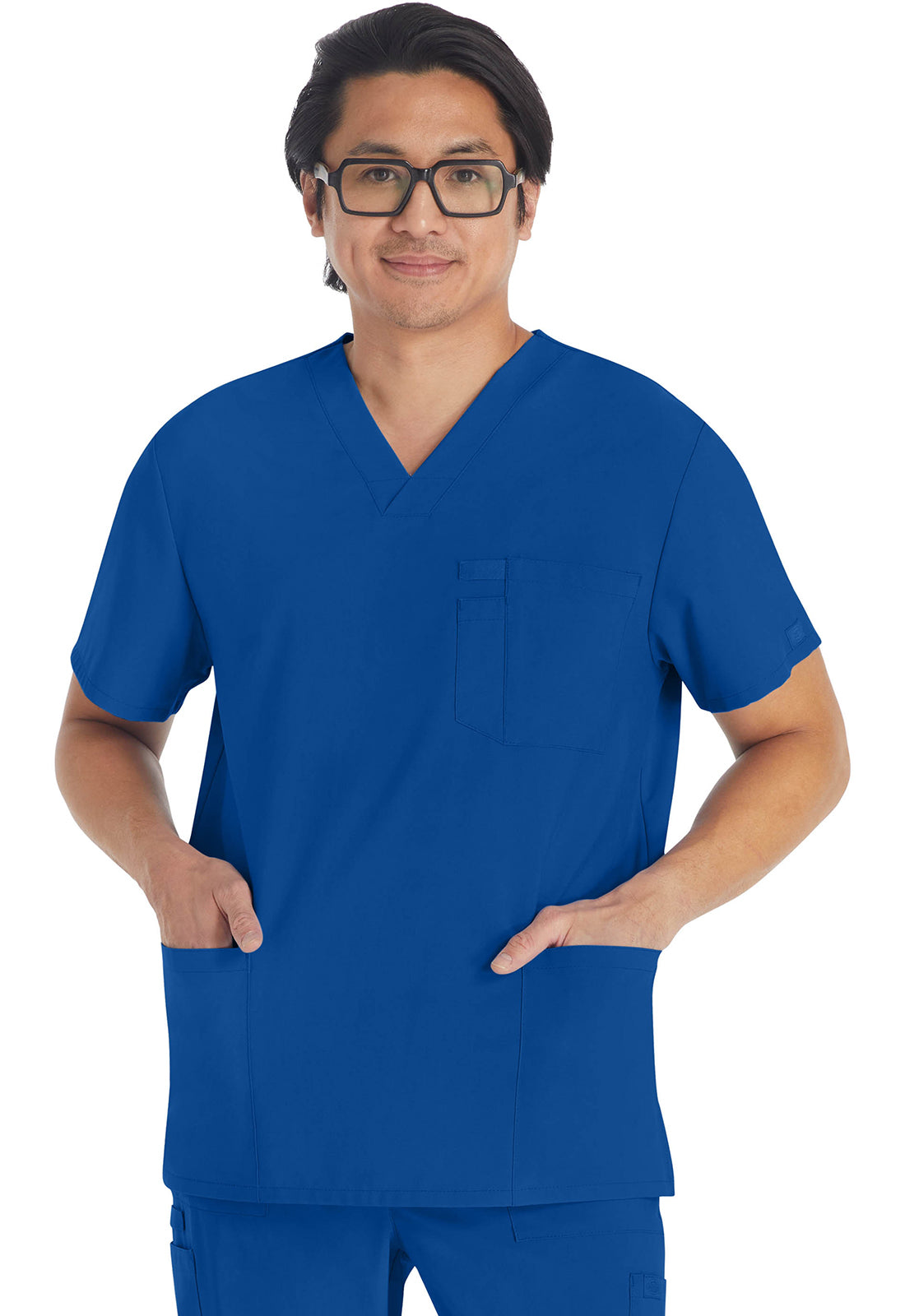 Herren Stretch-Kasack mit V-Ausschnitt