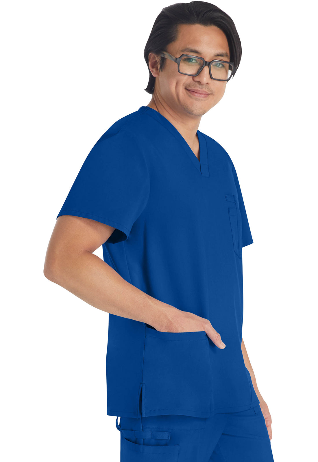Herren Stretch-Kasack mit V-Ausschnitt
