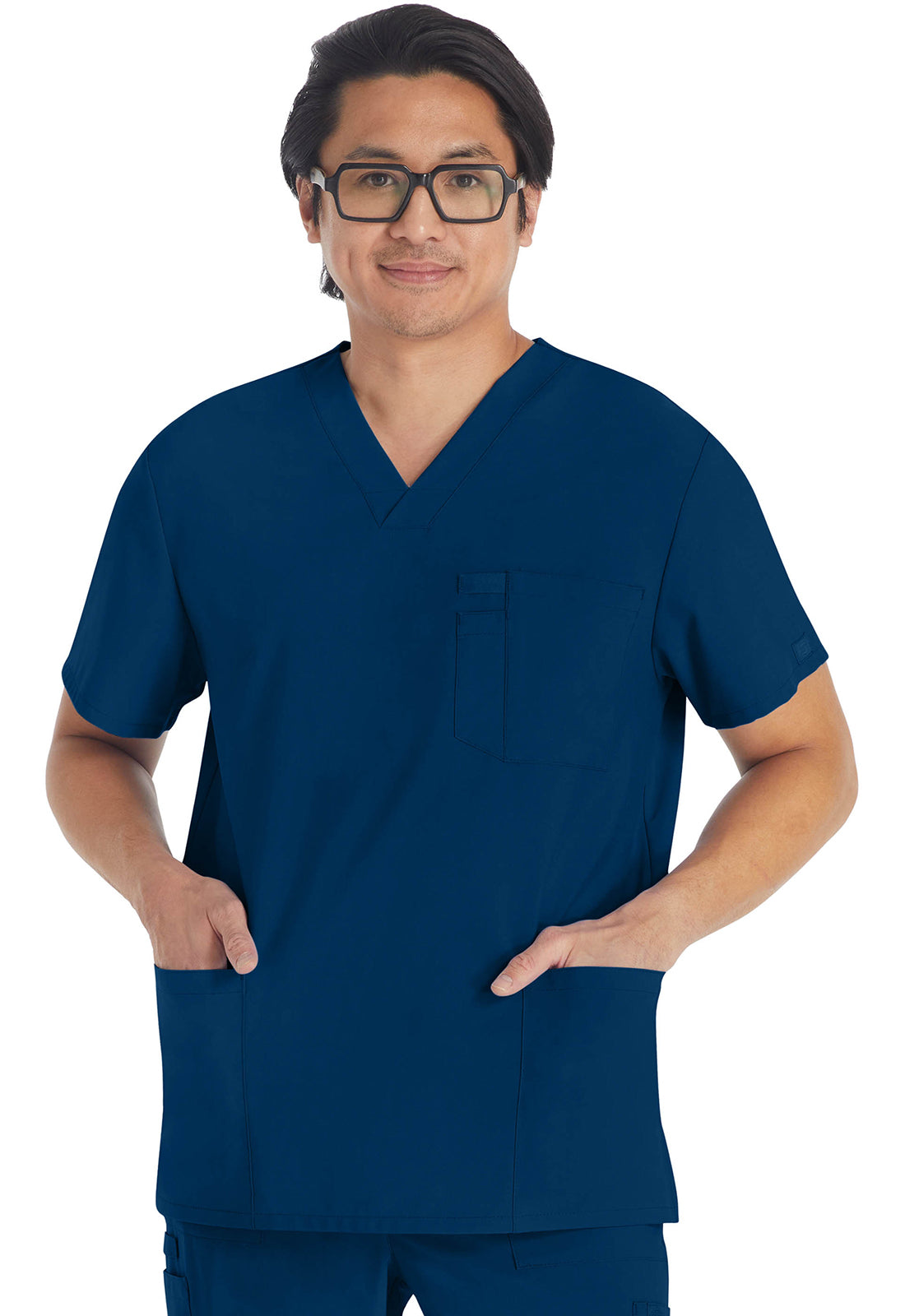 Herren Stretch-Kasack mit V-Ausschnitt