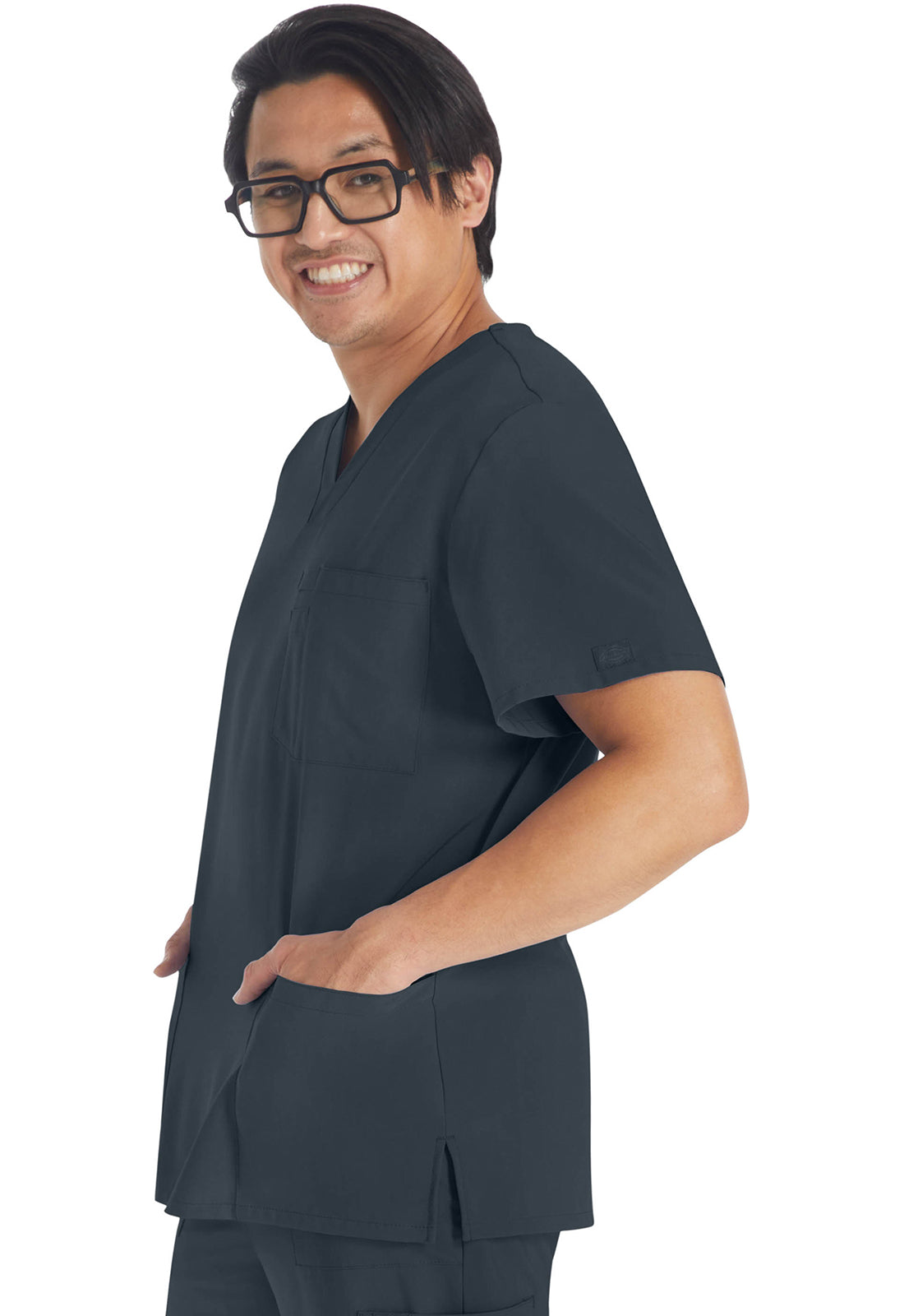 Herren Stretch-Kasack mit V-Ausschnitt