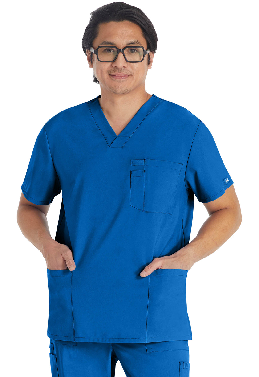 Herren Stretch-Kasack mit V-Ausschnitt