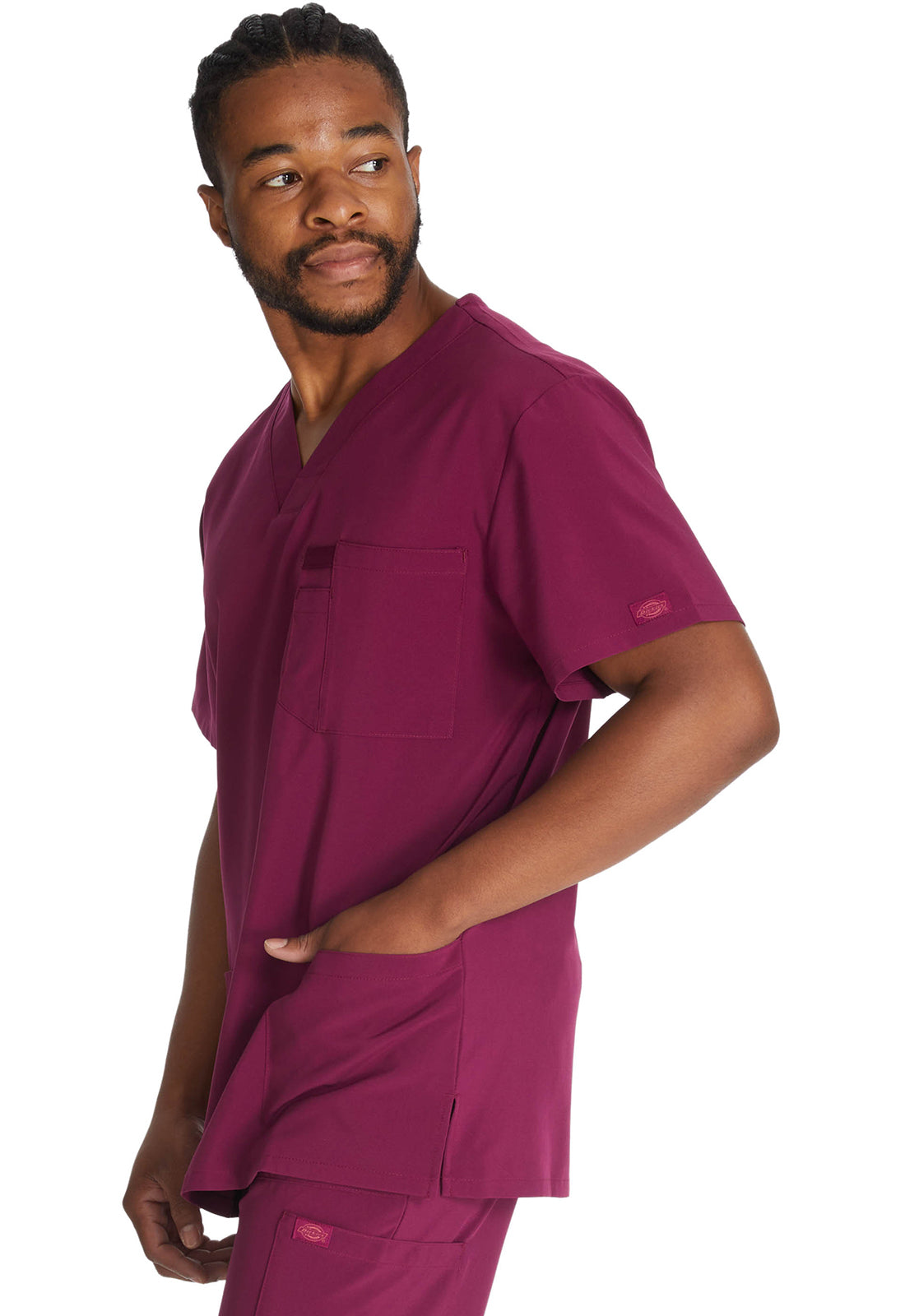 Herren Stretch-Kasack mit V-Ausschnitt