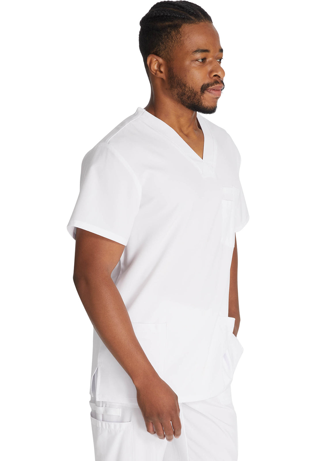 Herren Stretch-Kasack mit V-Ausschnitt