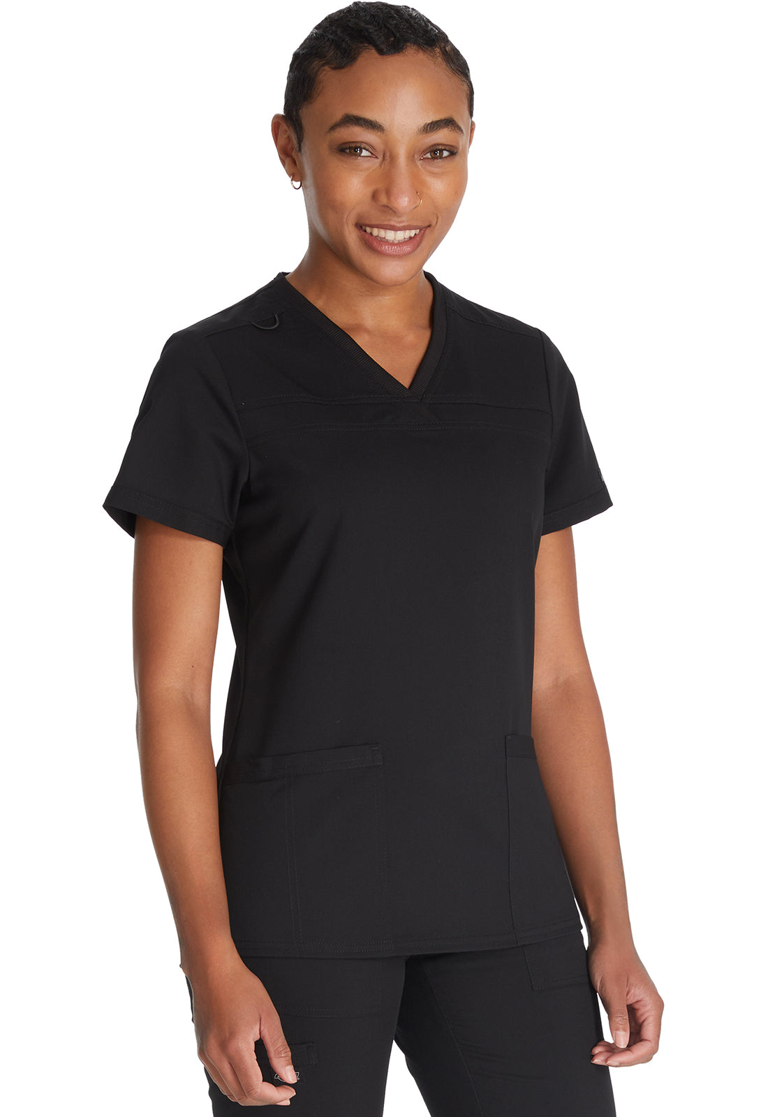 Damen Stretch-Kasack mit V-Ausschnitt