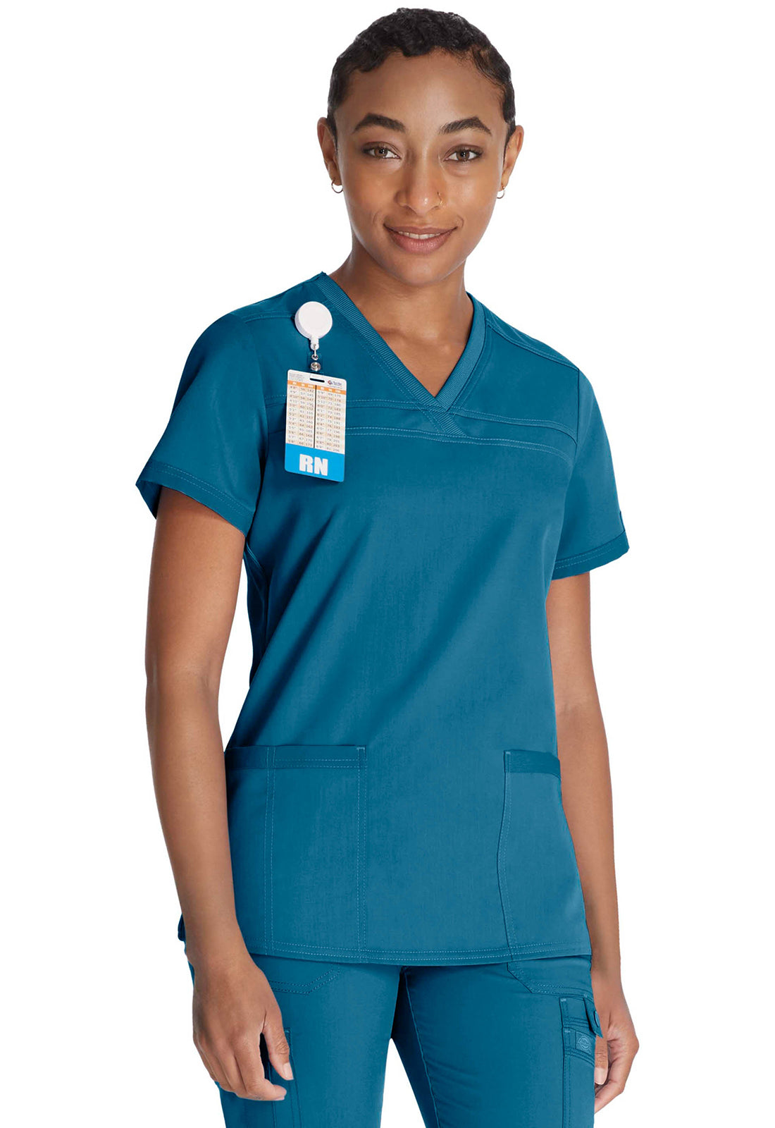 Damen Stretch-Kasack mit V-Ausschnitt