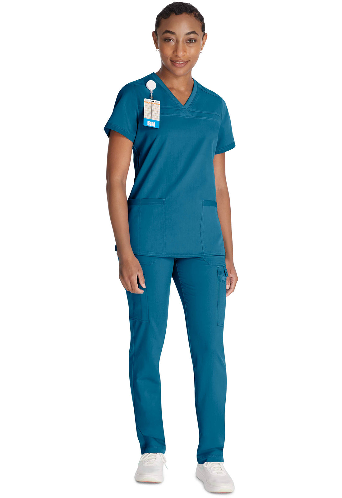 Damen Stretch-Kasack mit V-Ausschnitt