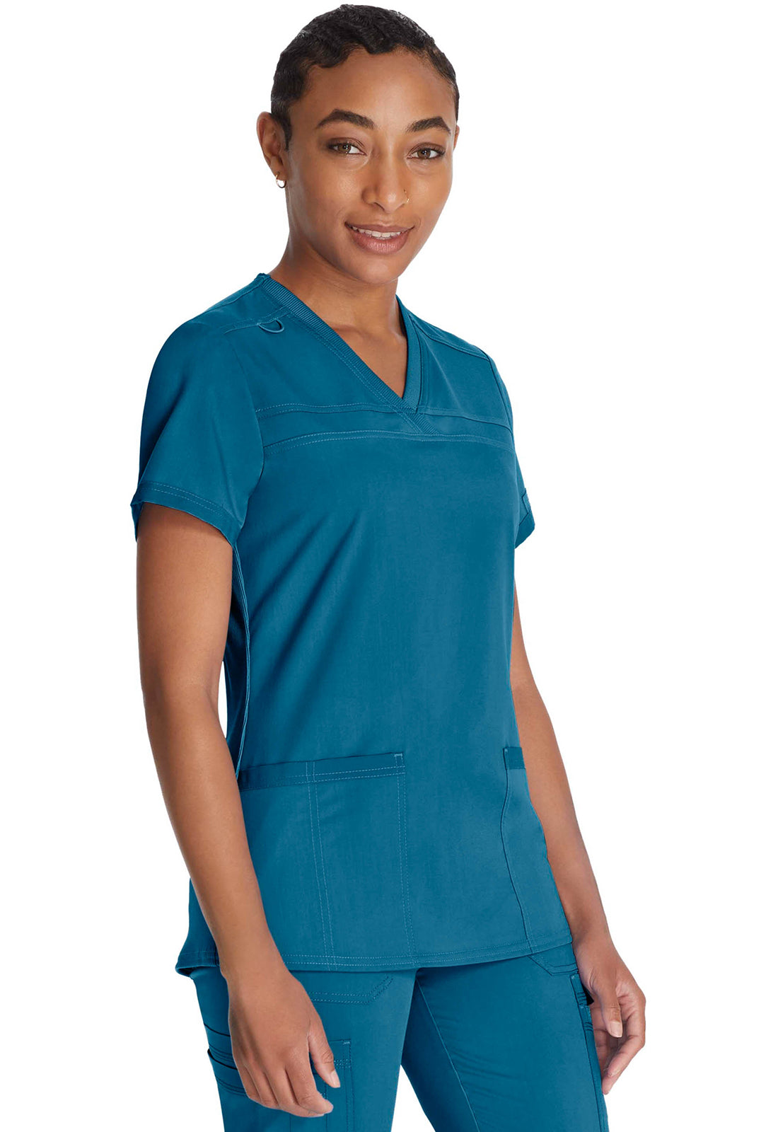 Damen Stretch-Kasack mit V-Ausschnitt