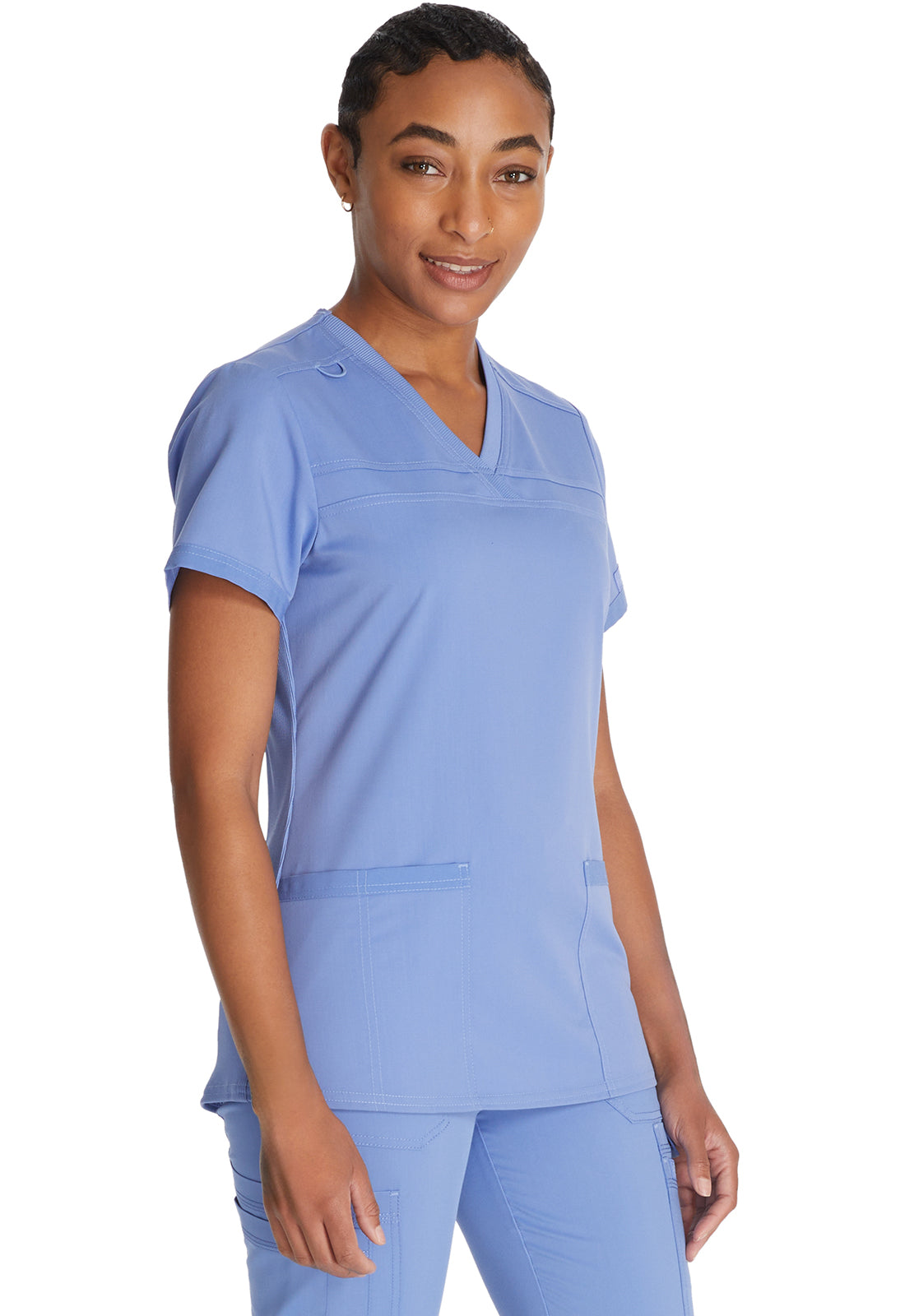 Damen Stretch-Kasack mit V-Ausschnitt