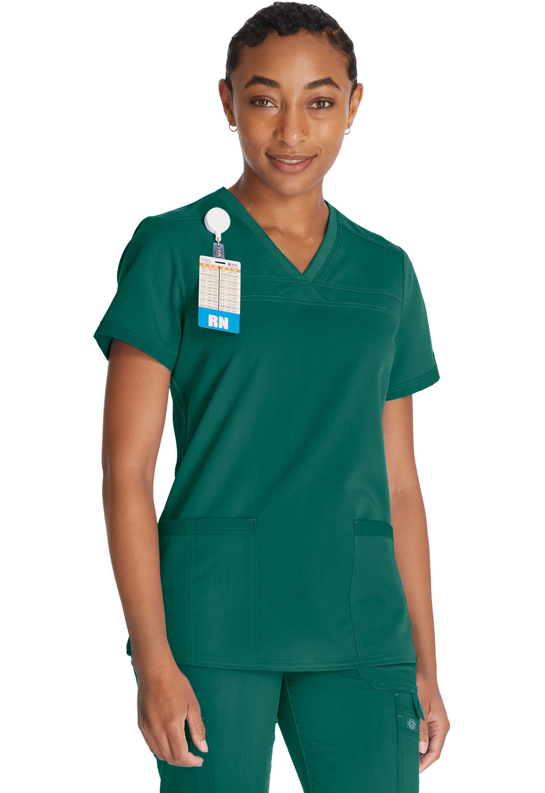 Damen Stretch-Kasack mit V-Ausschnitt