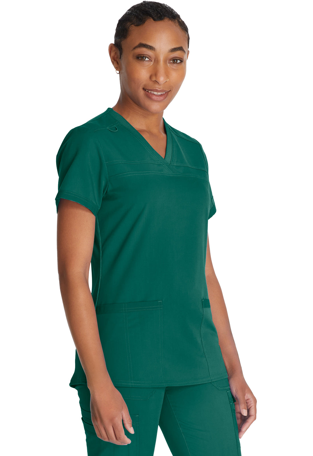 Damen Stretch-Kasack mit V-Ausschnitt