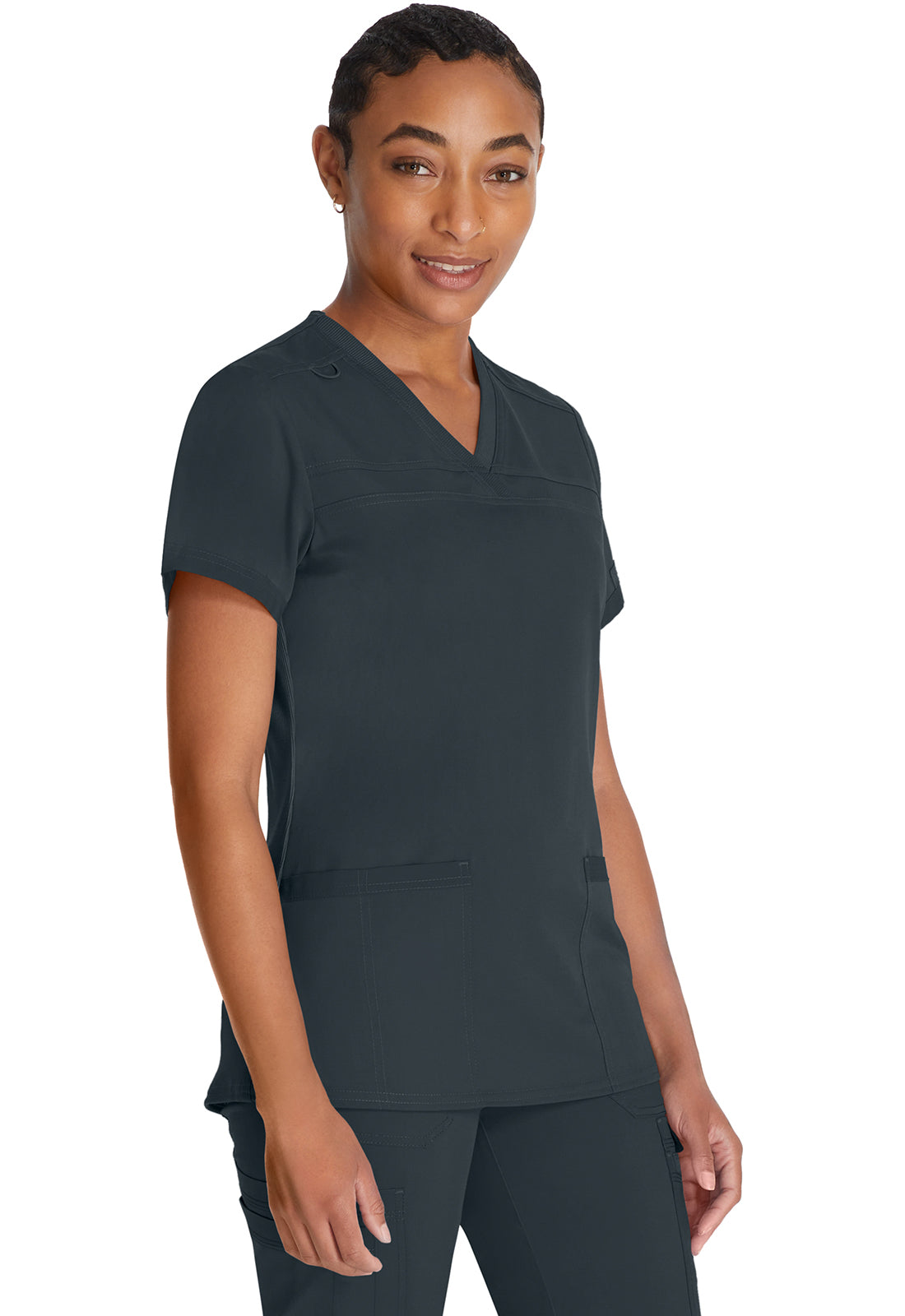 Damen Stretch-Kasack mit V-Ausschnitt