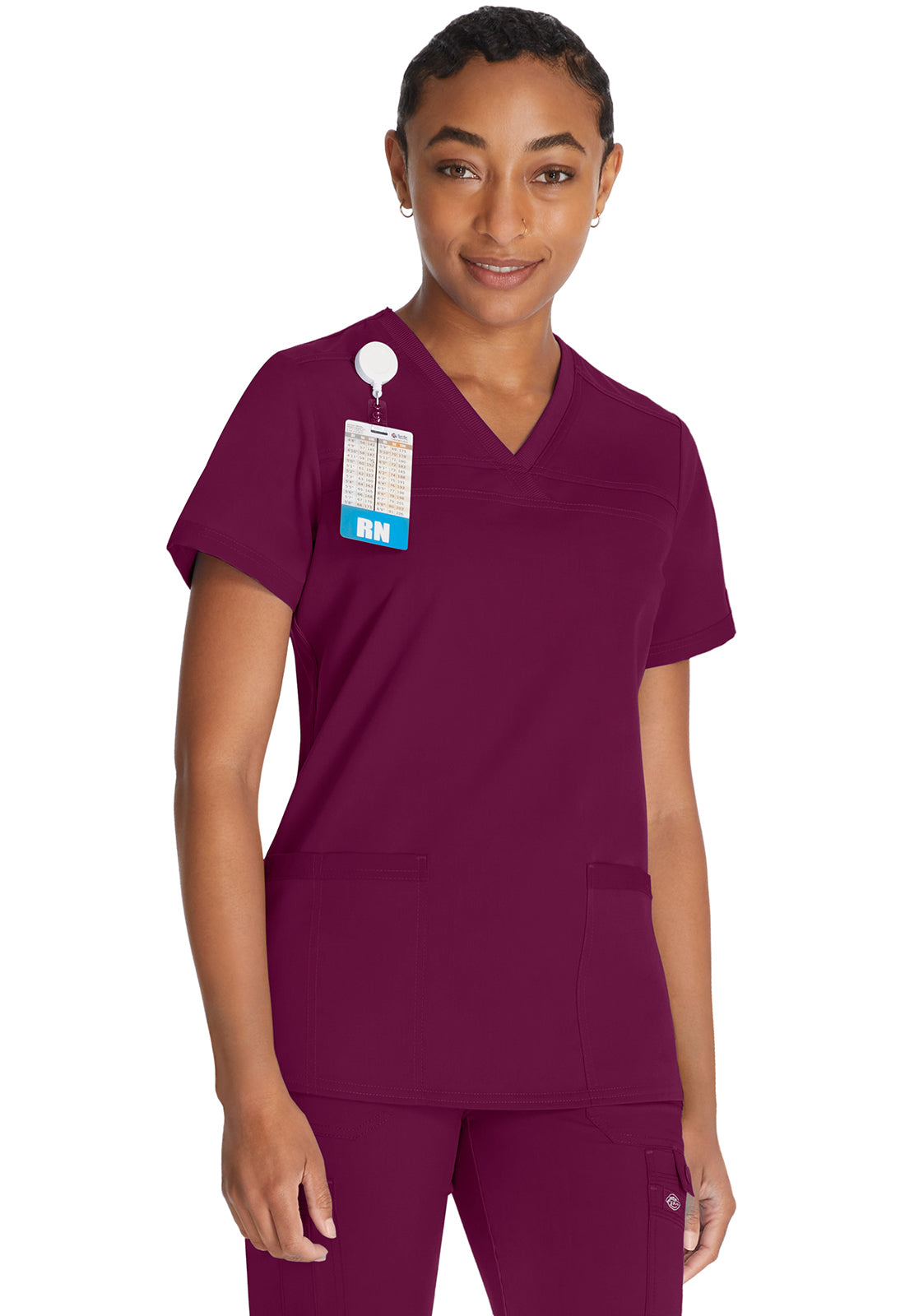Damen Stretch-Kasack mit V-Ausschnitt