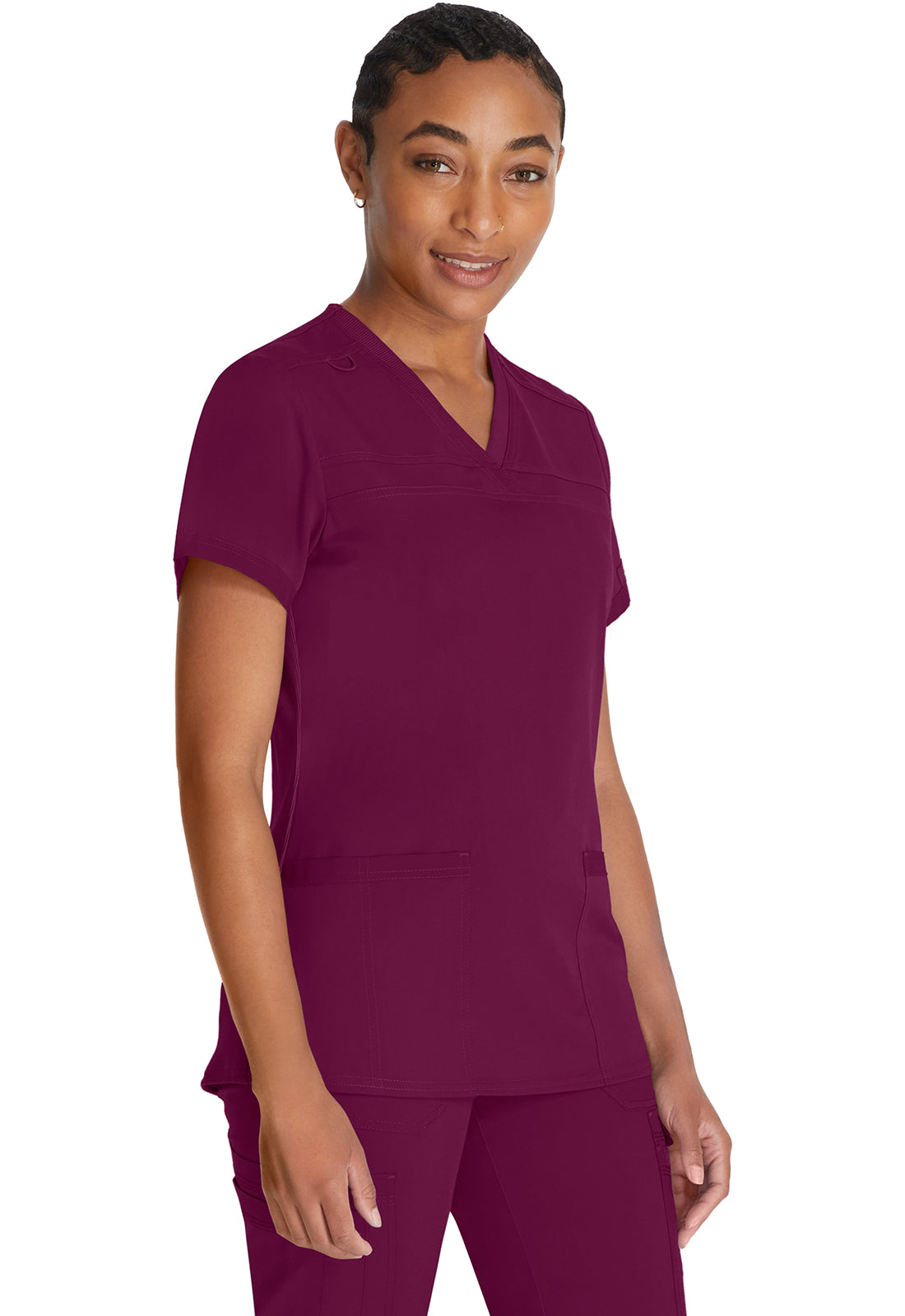Damen Stretch-Kasack mit V-Ausschnitt
