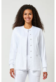 Damen Aufwärmjacke mit Druckknopfleiste