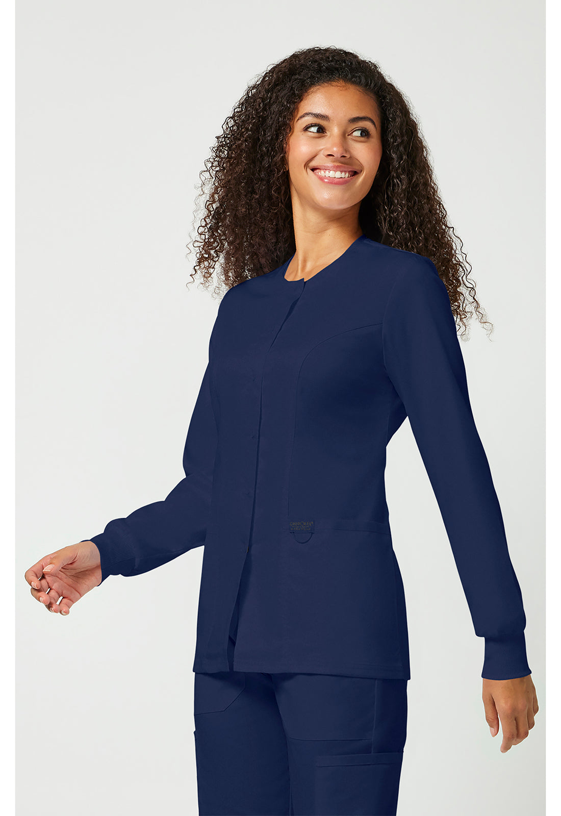 Damen Aufwärmjacke mit Druckknopfleiste