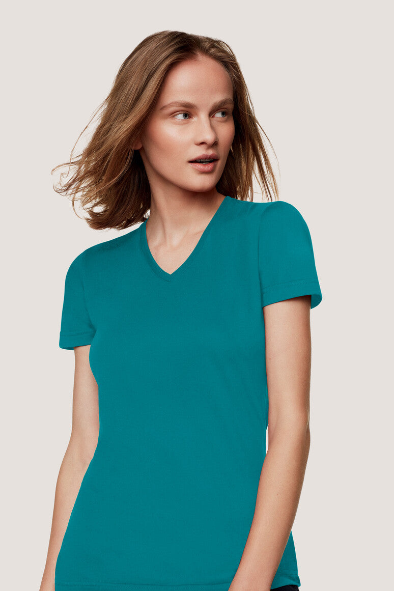 HAKRO Damen V-Shirt Mikralinar®