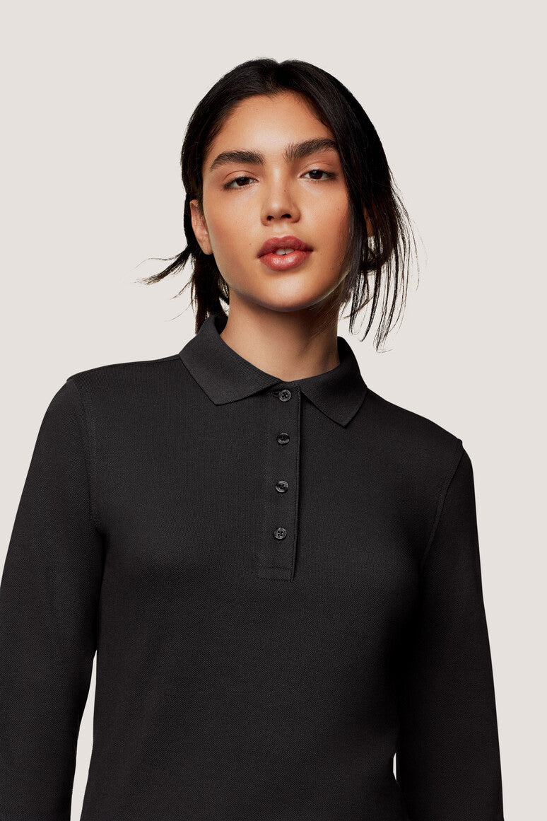 Damen Longsleeve-Poloshirt Mikralinar