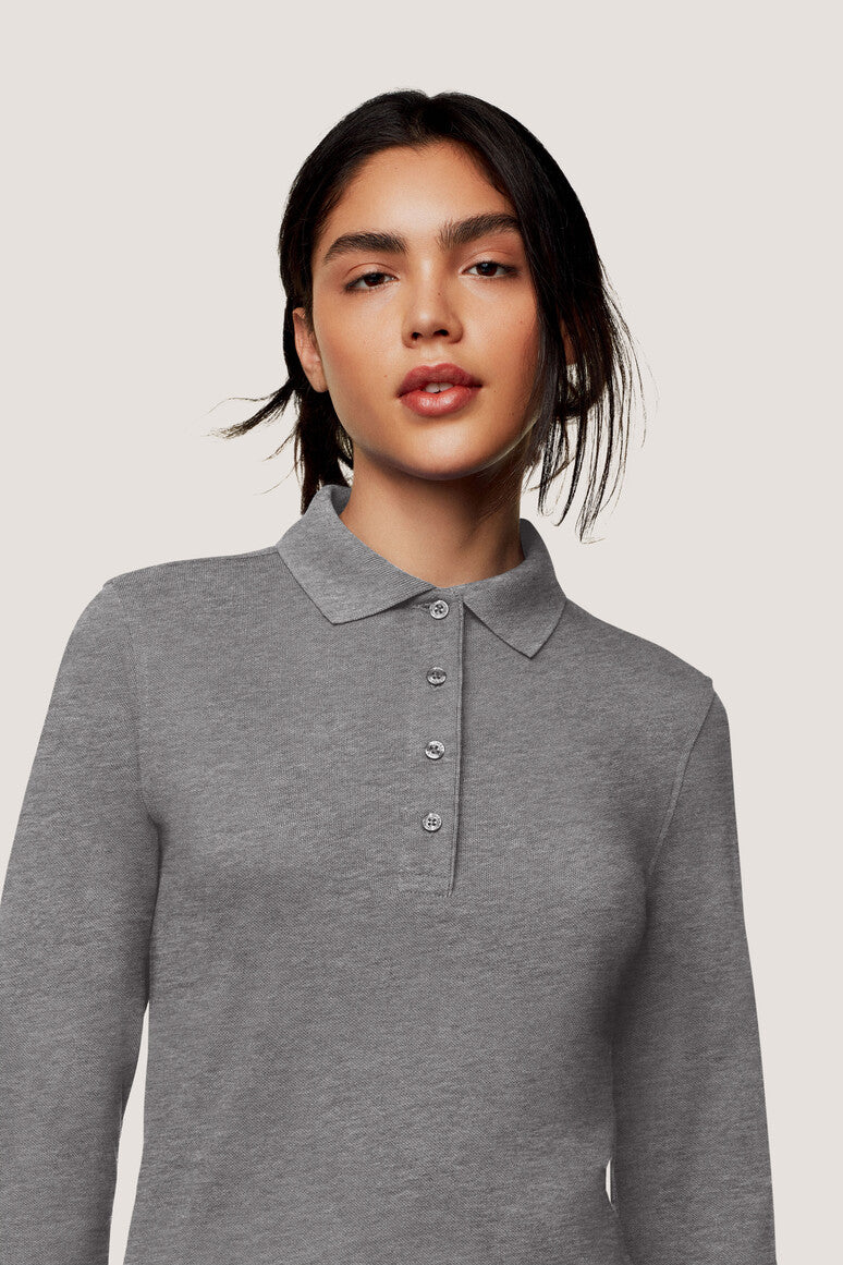 Damen Longsleeve-Poloshirt Mikralinar