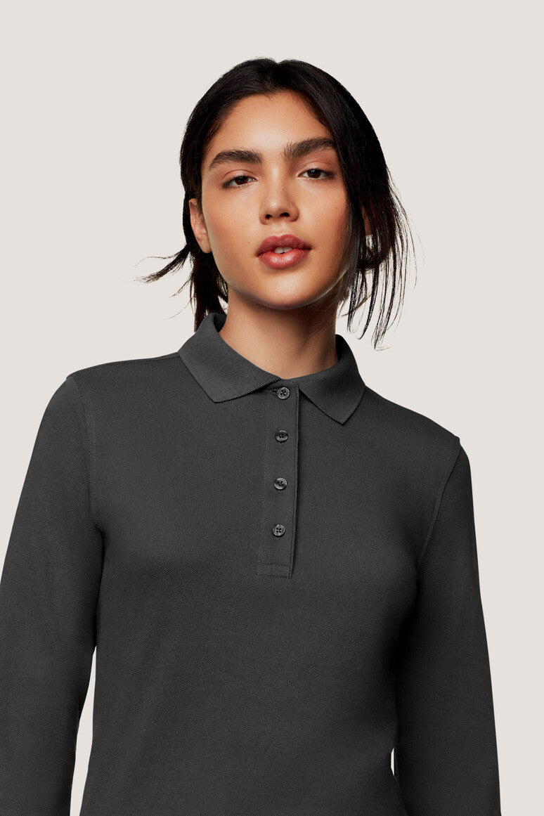Damen Longsleeve-Poloshirt Mikralinar