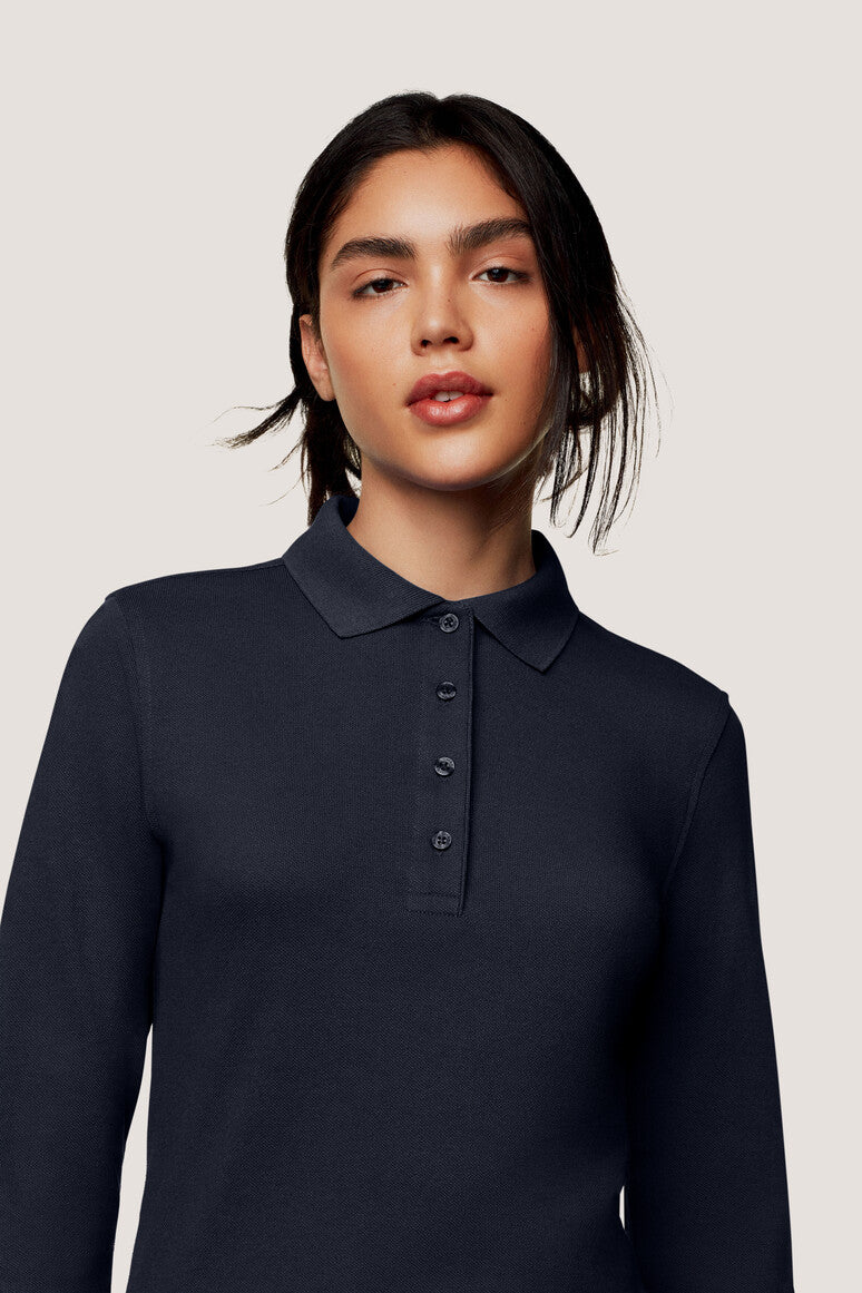 Damen Longsleeve-Poloshirt Mikralinar