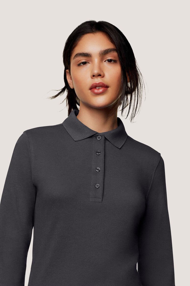 Damen Longsleeve-Poloshirt Mikralinar