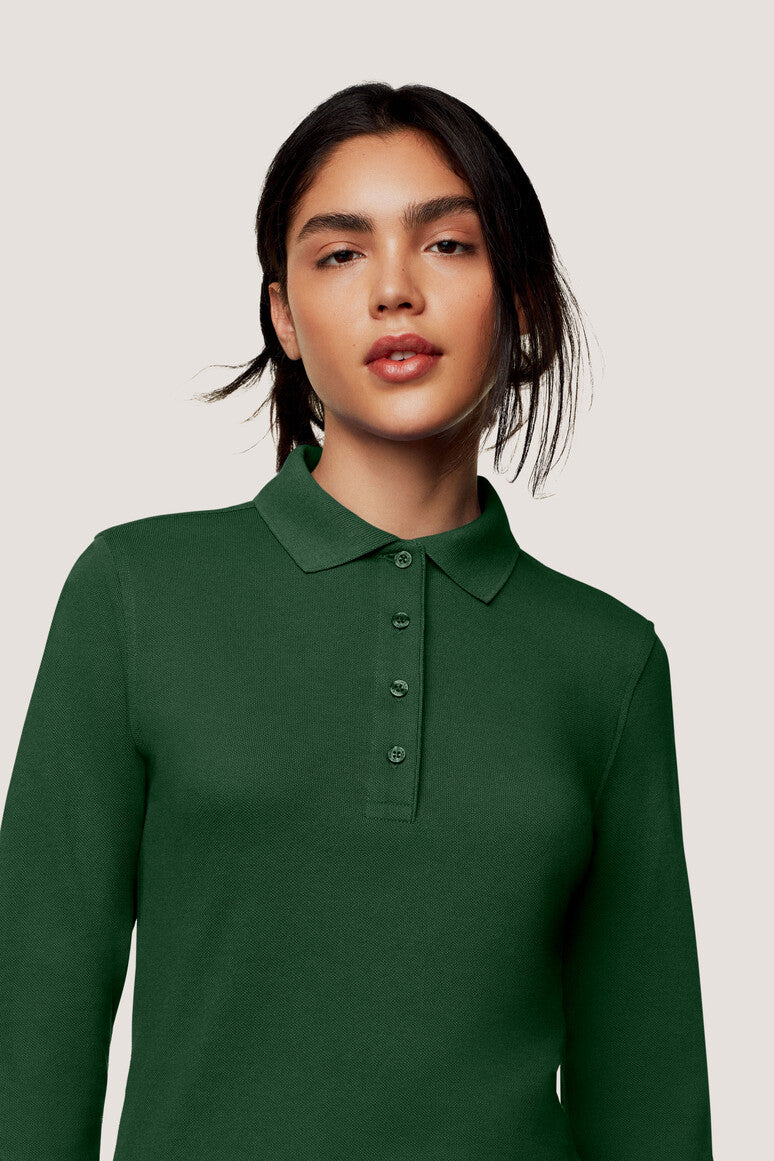 Damen Longsleeve-Poloshirt Mikralinar